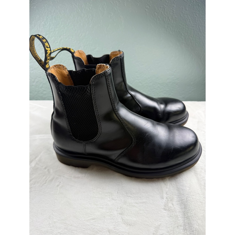 Dr. Martens 2976 Black Smooth Leather Chelsea Boots Mens 7 Womens 8 AW501